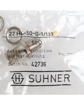 HUBER+SUHNER Steckverbinder 22 H4-50-0-1/133 42736 OVP