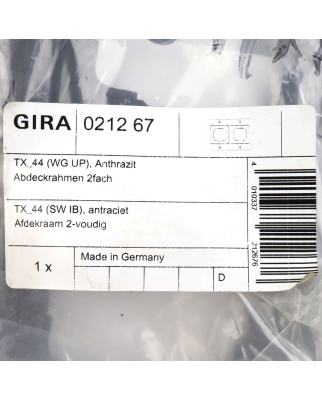Gira Abdeckrahmen 2-fach TX 44 021267 OVP