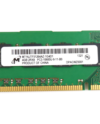 Micron Arbeitsspeicher DDR3 4GB 2RX8 PC3-10600U-9-11-B0...