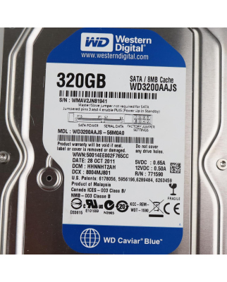 WESTERN DIGITAL SATA / 8MB Cache 320 GB WD3200AAJS-56M0A0 GEB