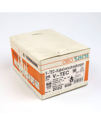 OBO Bettermann Kabelverschraubung V-TEC PG16 SGR 2022656 (25Stk.) OVP