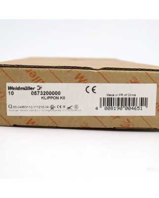 Weidmüller Universal-Gehäuse KLIPPON K0 0573200000 (10Stk.) OVP