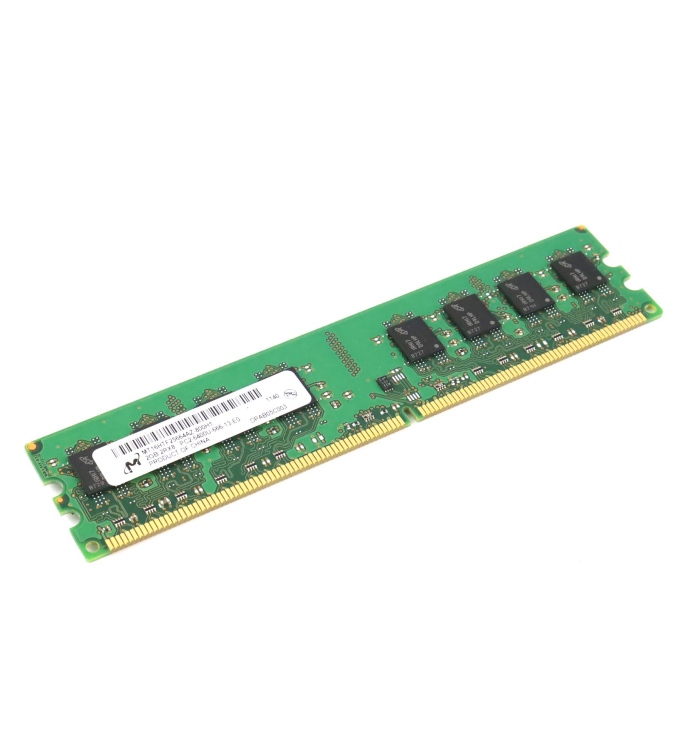Micron Arbeitsspeicher DDR2 2GB 2RX8 PC2-6400U-666-13-E0 MT16HTF25664AZ-800H1 GEB