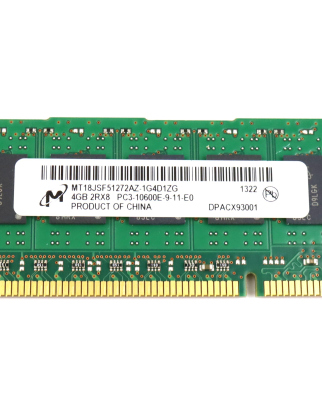 Micron Arbeitsspeicher DDR3 4GB 2RX8 PC3-10600E-9-11-E0...