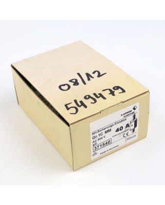 M.Schneider Sicherungseinsatz NH-1 Gr.1C MM 40A 371540 (3Stk.) OVP