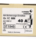 M.Schneider Sicherungseinsatz NH-1 Gr.1C MM 40A 371540 (3Stk.) OVP