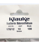 Klauke Aderendhülsen 176/12 Braun (100Stk.) OVP