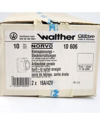 Walther Anbaudose Typ 10 606 16A-10h/42V (10Stk.) OVP