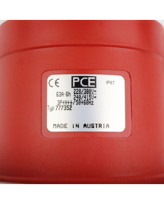 PCE CEE-Anbaugerätestecker Winkel Typ 777352-6 OVP