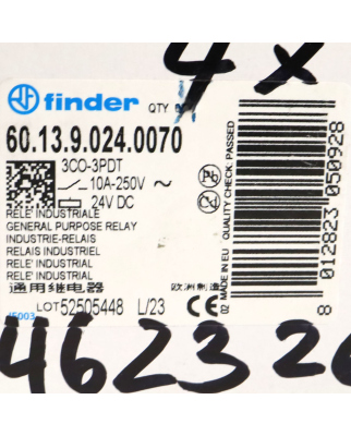 Finder Industrierelais 60.13.9.024.0070 (4Stk.) OVP