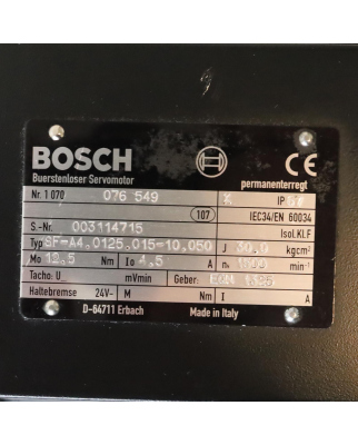 Bosch Servomotor SF-A4.0125.015-10.050 1070076549 GEB