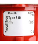 Walther Wandgerätestecker Typ 610 16A-6h 400V NOV