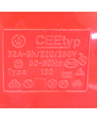 Walther Wandgerätestecker Typ 130 32A-6h NOV
