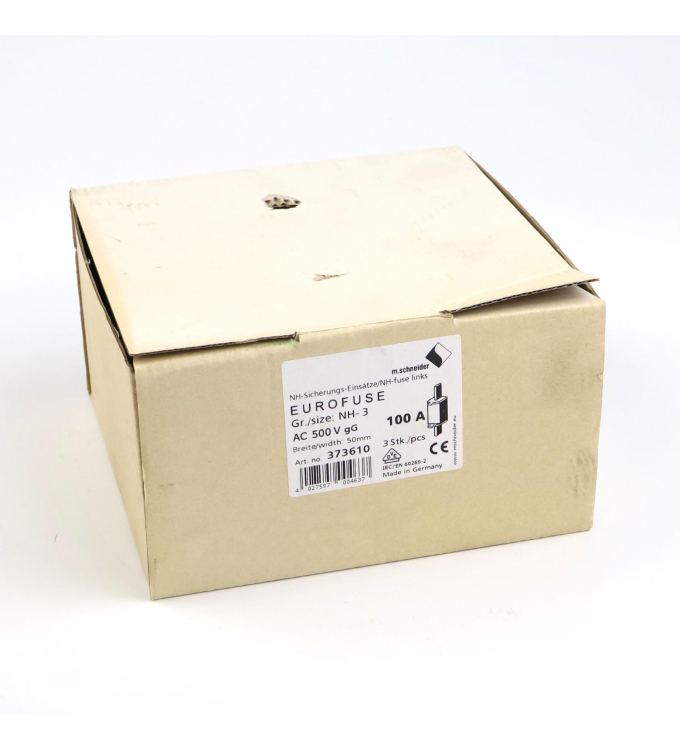 M.Schneider Sicherungseinsatz NH-3 AC500V gG 373610 (3Stk.) OVP