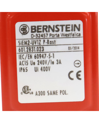 BERNSTEIN Seilzugschalter SiEM2-UV1Z P-Rast 601.2831.023 NOV