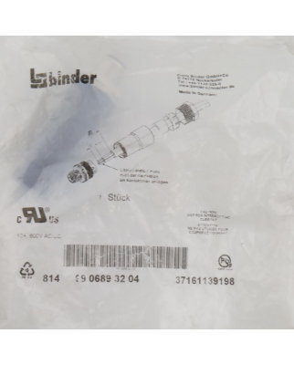 binder Kabelstecker 99 0689 32 04 OVP