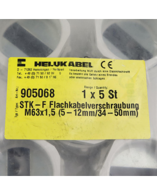 HELUKABEL Flachkabelverschraubung STK-F 905068 M63x1,5...