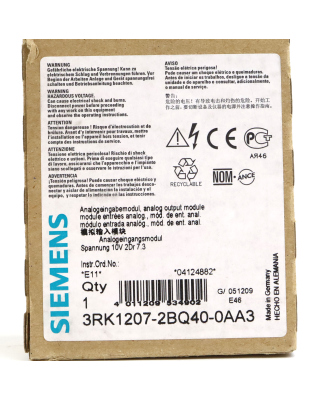 Siemens AS-i Kompaktmodul 3RK1207-2BQ40-0AA3 OVP