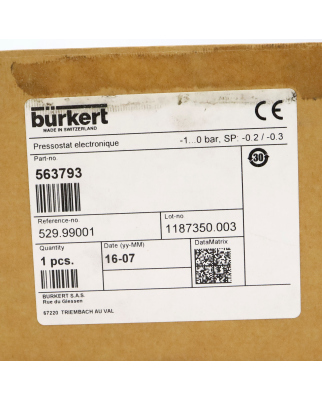 bürkert Drucktransmitter Typ 8316 563793 OVP