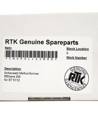 RTK Anbausatz CMUR51122W00 REtrans 2w OVP