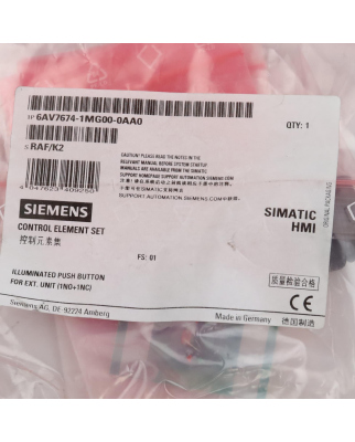 Siemens Leuchtdrucktaster 6AV7 674-1MG00-0AA0 OVP