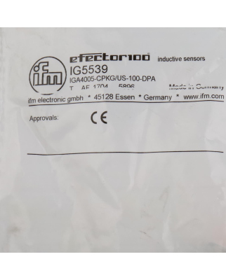 ifm induktiver Sensor IG5539 IGA4005-CPKG/US-104 OVP