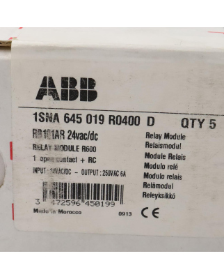 ABB Relaismodul RB101R-24VUC 1SNA645019R0400 (5Stk.) SIE