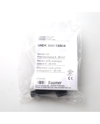 Baumer electric Ultraschall-Sensor UNDK 30I6113/S14 OVP