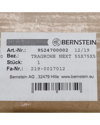 BERNSTEIN Tragrohr NEXT 55X75X500 9524700002 OVP