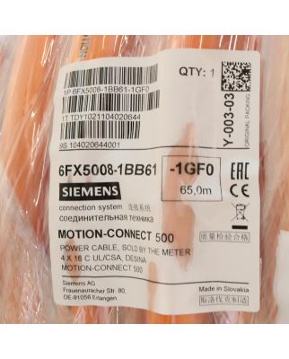 Siemens Leistungsleitung 6FX5008-1BB61-1GF0 OVP