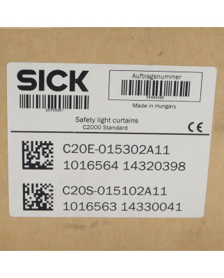 SICK Sicherheitslichtvorhang C20E-015302A11 + C20S-015102A11 OVP