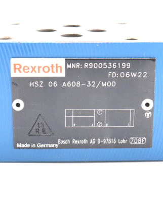 Rexroth Zwischenplatte HSZ 06 A608-32/M00 R900536199 GEB