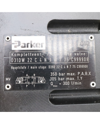 Parker 4/3-Wegeventil D31DW22C4NJW775 NOV