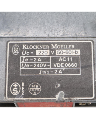 Klöckner Moeller Motorschutzrelais EMT5 220V/50-60HZ GEB