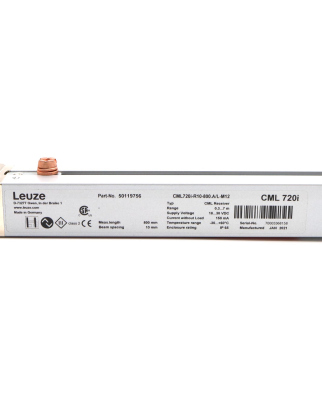 Leuze Lichtvorhang Empfänger CML720i-R10-800.A/L-M12 50119756 GEB