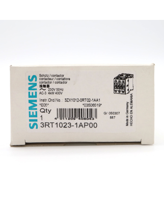 Siemens Leistungsschütz 3RT1023-1AP00 OVP