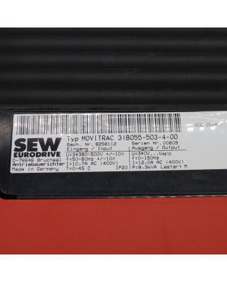 SEW EURODRIVE Frequenzumrichter Movitrac 31B055-503-4-00...