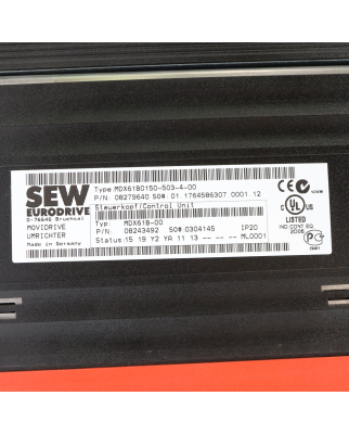 SEW EURODRIVE MOVIDRIVE MDX61B0150-503-4-00 08279640 OVP