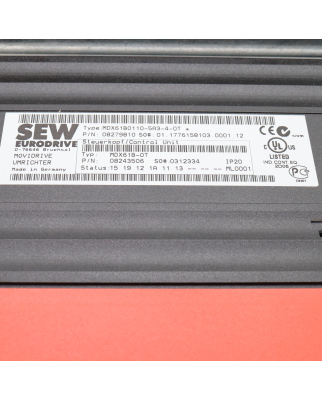 SEW EURODRIVE MOVIDRIVE MDX61B0110-5A3-4-0T 08279810 OVP