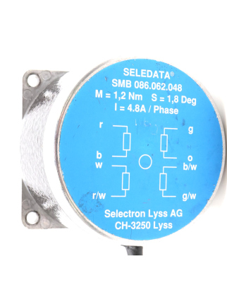 Selectron Seledata Schrittmotor SMB 086.062.048 GEB