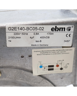 ebm Radiallüfter G2E140-BC05-02 220V GEB