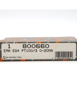 Weidmüller Temperaturmessumformer EMA EG4 PT100/3 0-20MA 800660 OVP