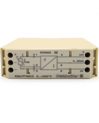 Weidmüller Temperaturmessumformer EMA EG4 PT100/3 0-20MA 800660 OVP