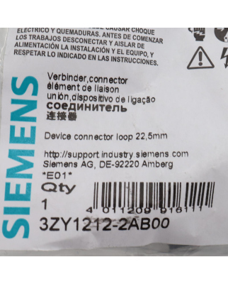 Siemens Geräteverbinder 3ZY1212-2AB00 OVP