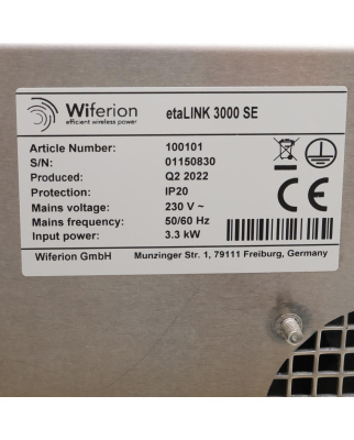 Wiferion stationäre Elektronik etaLINK 3000 SE 100101 OVP