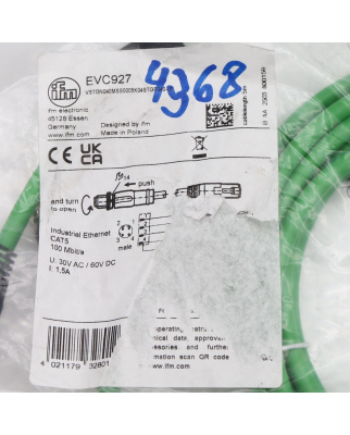 ifm Verbindungskabel EVC927 VSTGN040MSS0005K04STGP040--S OVP