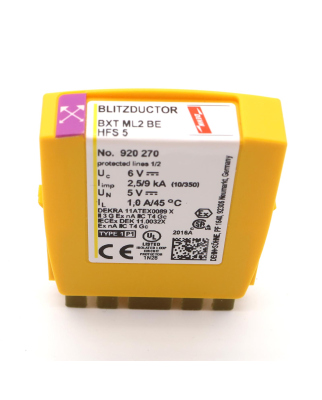 DEHN Kombi-Ableiter Blitzductor BXT ML2 BE HFS 5 920270 OVP