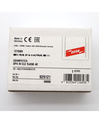 DEHN Überspannungsschutz-Ableiter DPA M CLE RJ45B 48 929121 OVP