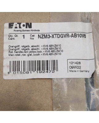 EATON Drehgriff NZM3-XTDGVR-AB10V6 121428 OVP