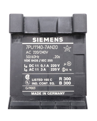 Siemens Zeitrelais 7PU1140-7AN20 OVP